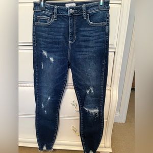 CELLO dark wash ripped skinny jeans